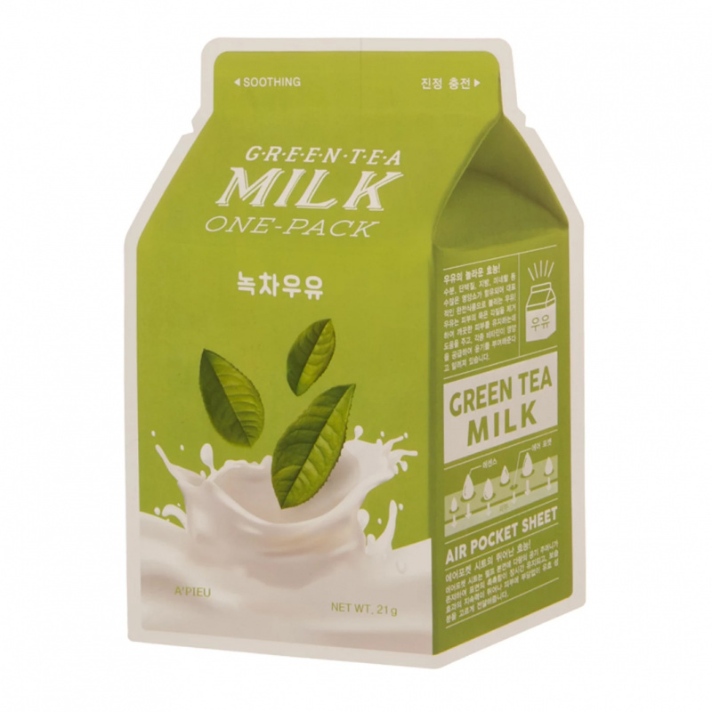 Тканевая маска для лица APIEU Green Tea Milk One-Pack