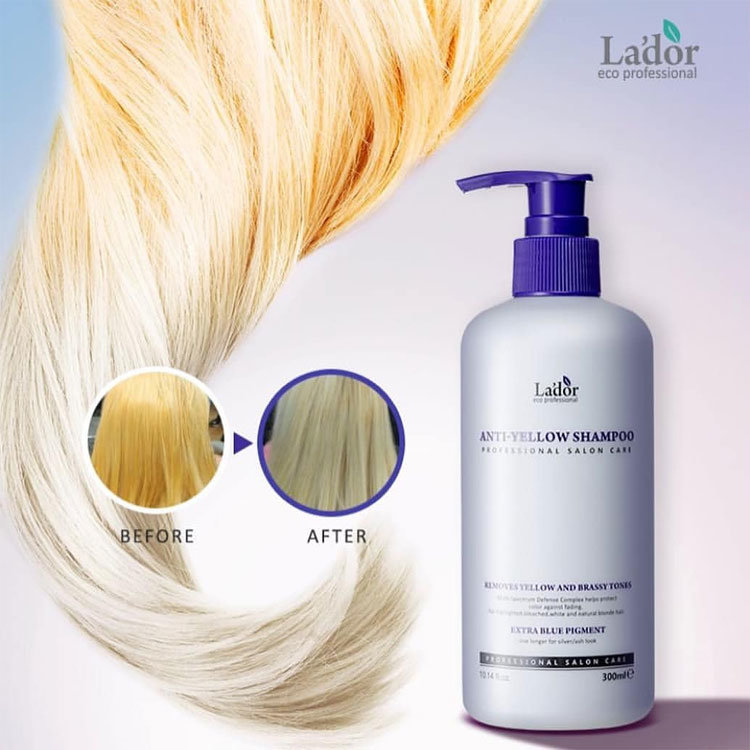  Оттеночный шампунь против желтизны волос LA'DOR ANTI YELLOW SHAMPOO 300мл - фото