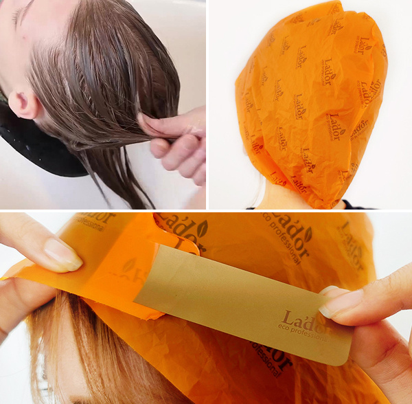 Lador Маска-шапочка для ухода за волосами и кожей головы с яблочным уксусом 