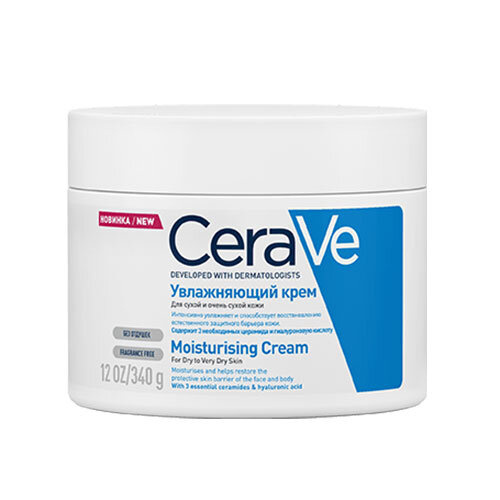 CeraVe / Крем увлажняющий для сухой и очень сухой кожи лица и тела, 340 мл