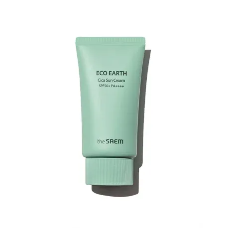 Солнцезащитный крем The Saem Eco Earth Cica Sun Cream, 50 мл - фото