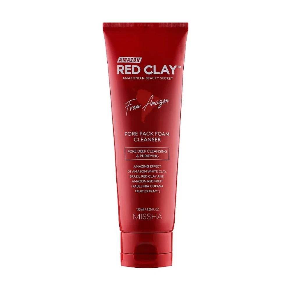 MISSHA  Пенка для лица с красной глиной Amazon Red Clay™ Pore Pack Foam Cleanser - фото
