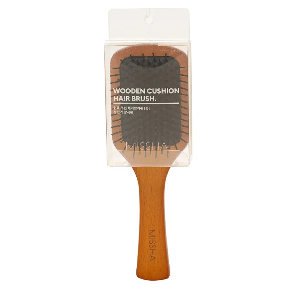 Расческа для волос MISSHA Wooden Cushion Hair Brush Medium - фото2
