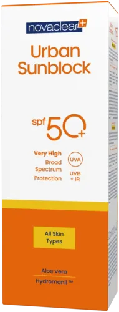 Легкий солнцезащитный крем с алоэ вера NovaClear Urban Sunblock SPF50+ - фото2