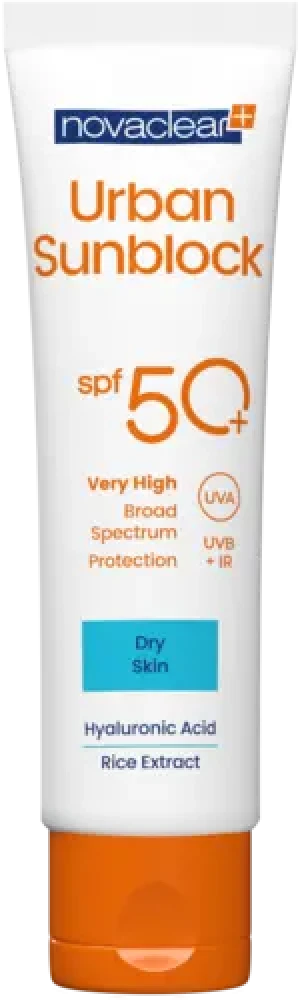 Солнцезащитный крем для сухой кожи NovaClear Urban Sunblock SPF50+ - фото