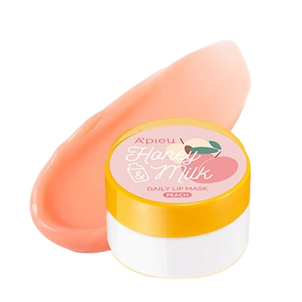 Восстанавливающая маска для губ A'PIEU Honey & Milk Daily Lip Mask (Peach) - фото1
