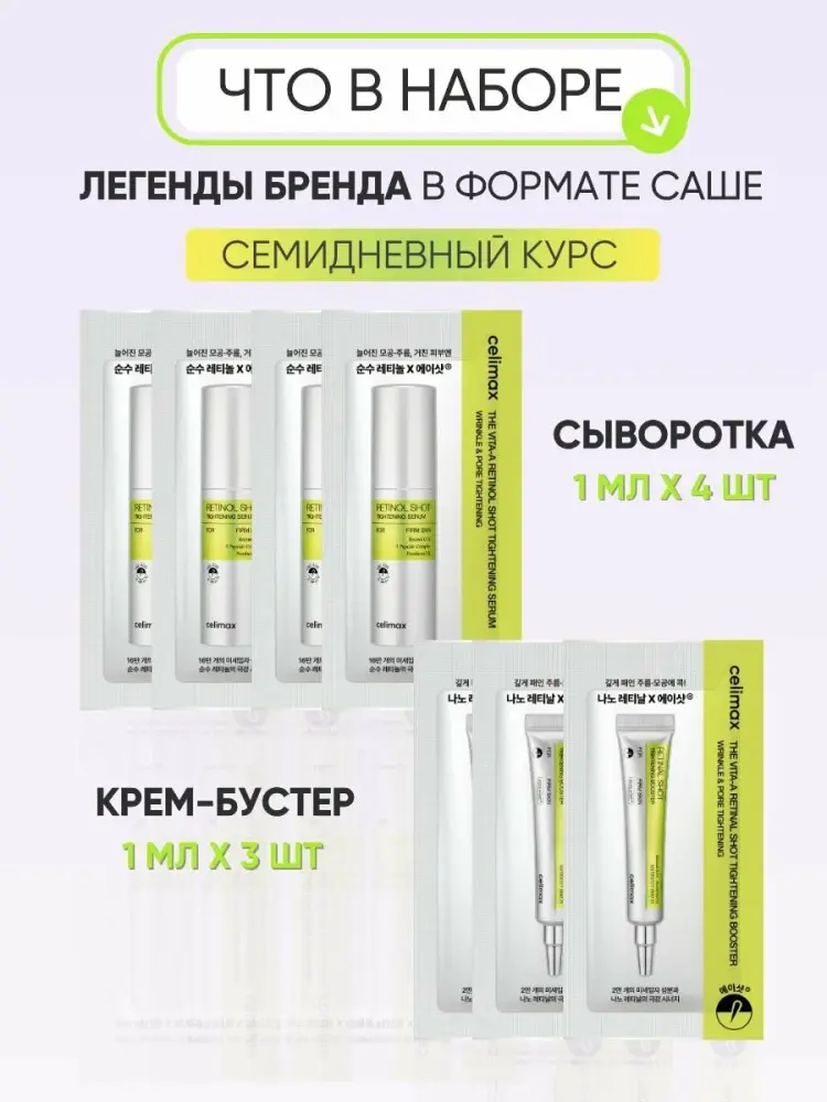 Celimax крем и сыворотка с ретинолом и микроиглами  - фото2