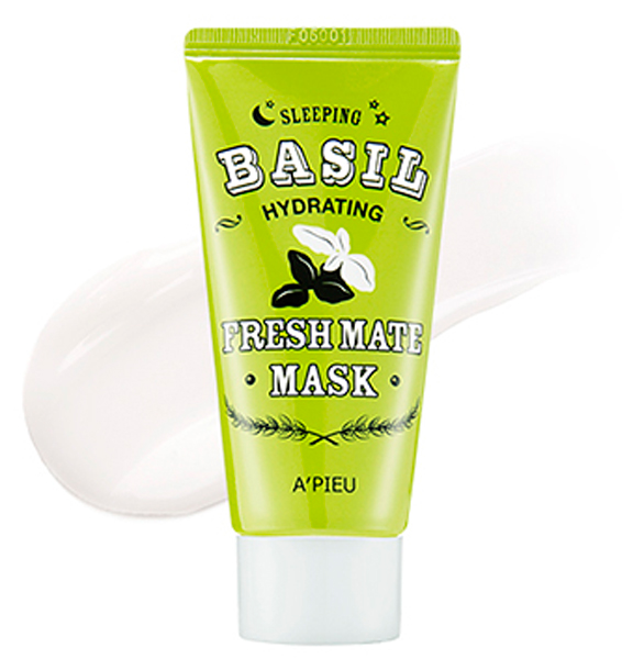 Увлажняющая ночная маска для лица A'PIEU Fresh Mate Basil Mask (Hydrating), 50мл - фото