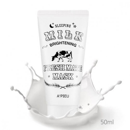Ночная маска для лица A'PIEU Fresh Mate Milk mask (Brightening), 50мл - фото