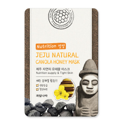 Маска для лица тканевая питательная Jeju Nature's Canola Honey Mask, 20 мл - фото