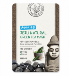 Маска для лица с зеленым чаем успокаивающая Jeju Nature's Green Tea Mask - фото