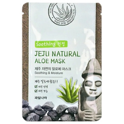 Маска для лица с алоэ увлажняющая Jeju Nature's Aloe Mask, 20 мл - фото