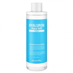 Тонер для лица с гиалуроновой кислотой Secret Key Hyaluron Aqua Soft Toner, 500 мл. - фото