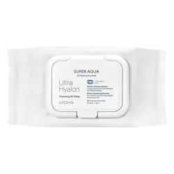 Влажные салфетки для лица MISSHA Super Aqua Ultra Hyalron Oil In Tissue, 30 шт - фото