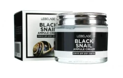 Крем для лица от морщин с муцином улитки LEBELAGE BLACK SNAIL AMPOULE CREAM - фото